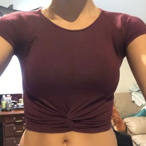 Maroon crop top